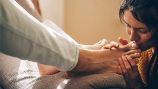 Image Of A Woman Sucking Her Partner's Toes