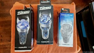 aerial photograph of our team's top three clear and transparent ice fleshlights: turbo core, turbo thrust, and go torque