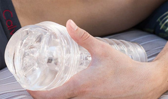 photograph representing the fleshjack ice collection featuring one of the ice models held in a man's hand close up