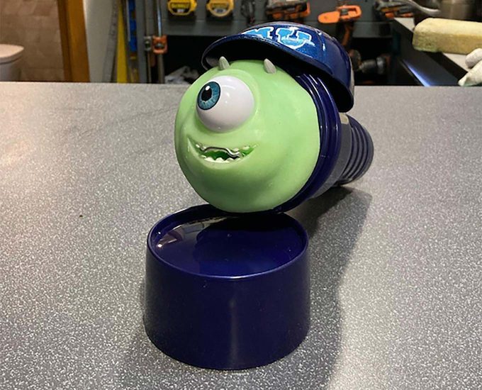 photograph of a fleshlight modeled after one of the characters from the monsters inc movie franchise