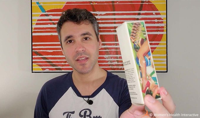 product tester justin holding a box containing toca qulo during the testing of cbd lubes