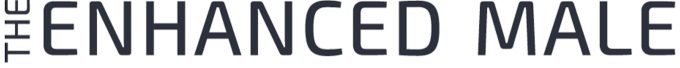 the logo for the enhanced male featuring its name in black, modern text