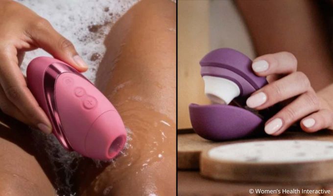split screen image of the womanizer next liberty on the left and the liberty 2 on the right